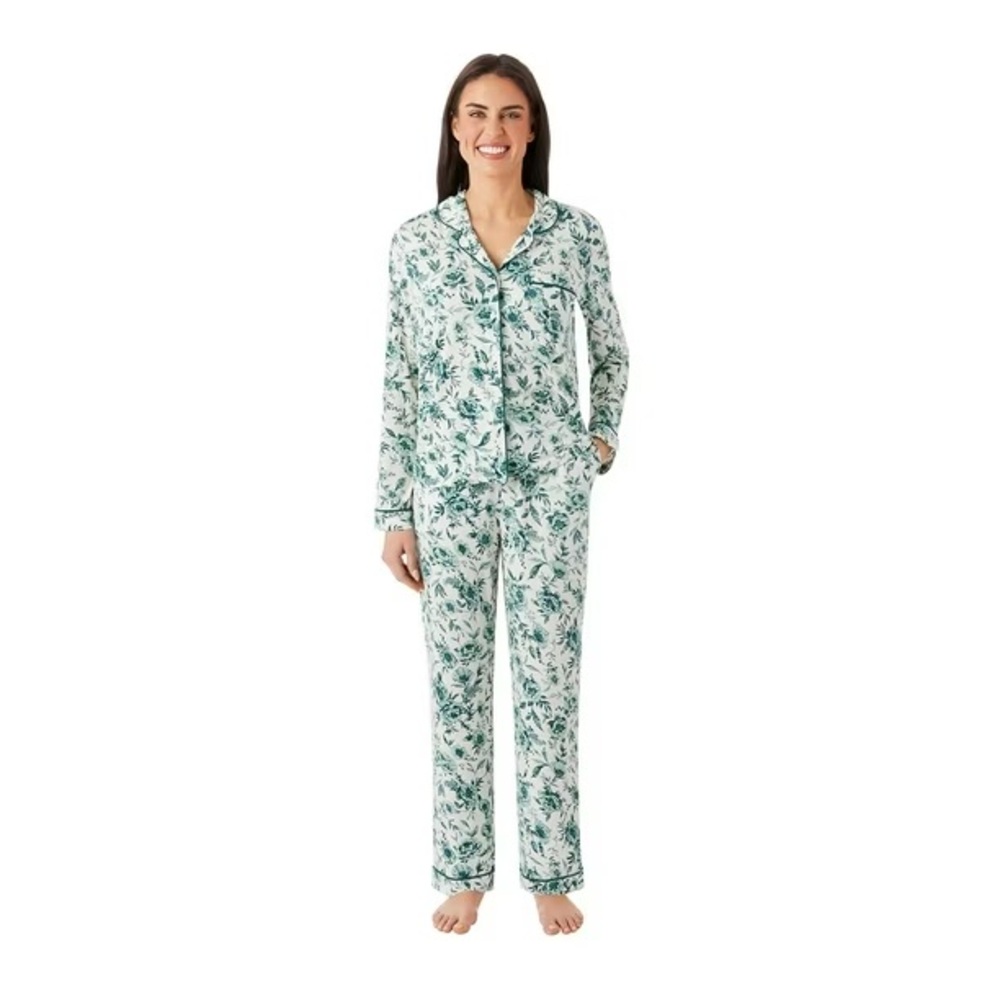 NWT DreamMark Women's 2-Piece Notch Collar Pajama Set